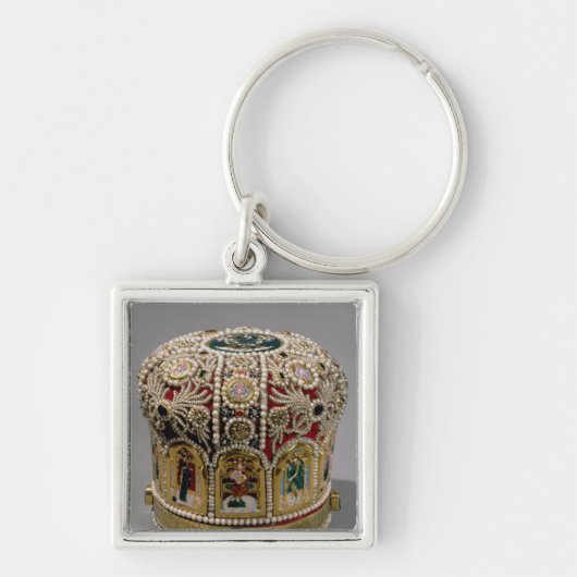 Porte-clés Couronne de mitre réglée avec des perles et de (Devant)