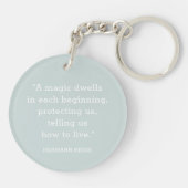 Porte-clés Couronne de neige florale avec monogramme. Pastel (Dos)