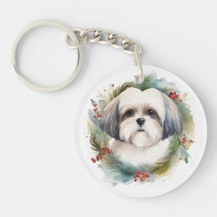 Porte-clés Couronne de Noël festive Malti Tzu