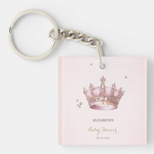 Porte-clés Couronne de Petite Princesse Perles Points Bébé Na (Devant)