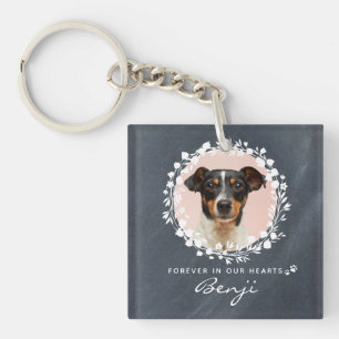 Porte-clés Couronne de photo de souvenir de chien personnalis