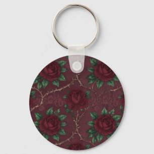 Porte-clés Couronne de roses rouges et d'épines