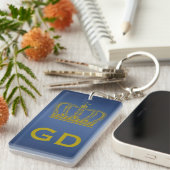 Porte-clés Couronne d'or + vos idées (Devant droit)