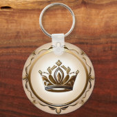 Porte-clés Couronne dorée élégante (Recto)