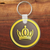 Porte-clés Couronne dorée élégante (Verso)