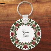 Porte-clés Couronne florale brodée (Verso)