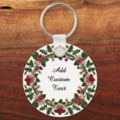 Porte-clés Couronne florale brodée (Recto)