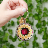 Porte-clés Couronne florale vibrante (Main)