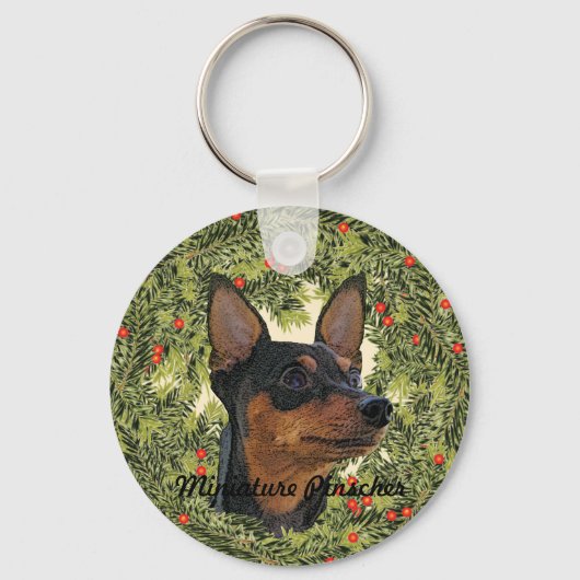 Porte-clés Couronne miniature Pinscher (Recto)