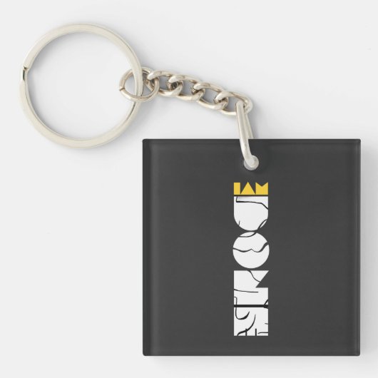 Porte-clés Couronne Roi d'Échecs (Devant)