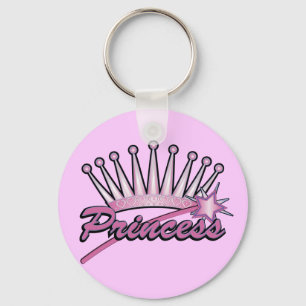 Porte-clés Couronne rose princesse
