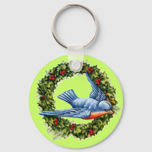 Porte-clés Couronne vintage d'oiseaux