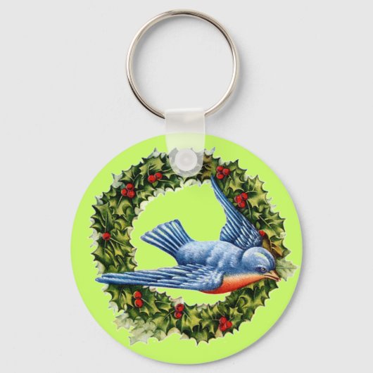 Porte-clés Couronne vintage d'oiseaux (Recto)