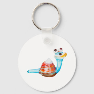 PORTE-CLÉS COURRIEL EN VERRE SOURIANT