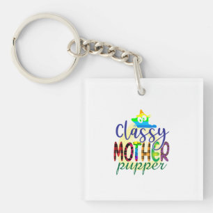 Porte-clés Cours d'art félin Maman Chienne Classe
