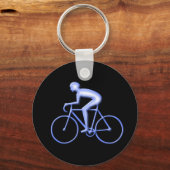 Porte-clés Course à vélo en bleu (Recto)