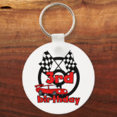 Porte-clés Course automobile 3e anniversaire Tshirts et cadea (Recto)