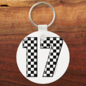 Porte-clés course automobile numéro 17 (Recto)