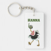 Porte-clés Course d'autruche dans le marais (Devant)