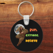 Porte-clés Course d'aventure Sasquatch Believe Design (Recto)