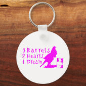 PORTE-CLÉS COURSE DE BARREL DE FILLE (Recto)