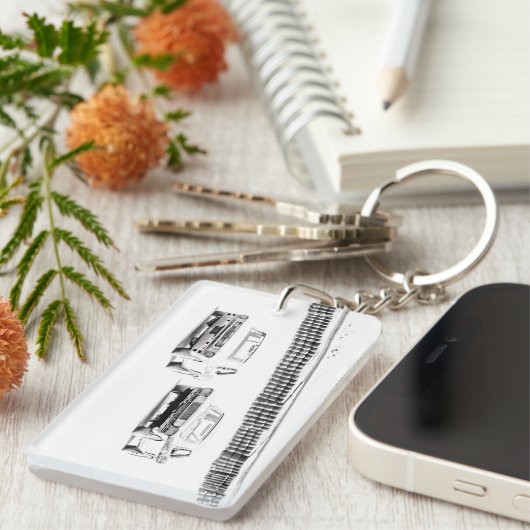Porte-clés Course de chevaux (Devant droit)