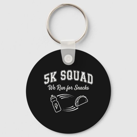 Porte-clés Course de marathon 5K jour de course ie Squad ami (Recto)