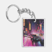 Porte-clés Course de rue nocturne dans la ville animée (Devant gauche)