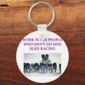 Porte-clés course de traîneau à chien iditarod amateur (Recto)