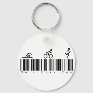Porte-clés Course de vélo de bain de code barres