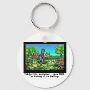 Porte-clés Course Des Grenouilles Taureaux Cadeaux Drôles/Obj