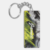 Porte-clés Courses expressives de brosse de texture grunge (Devant gauche)