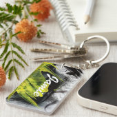 Porte-clés Courses expressives de brosse de texture grunge (Devant droit)