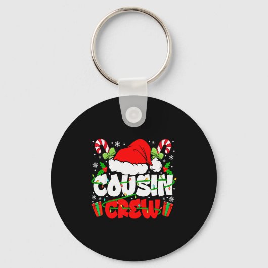 Porte-clés Cousin Crew Christmas Santa Hat Lights Xmas Men Bo (Recto)