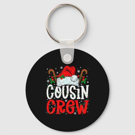 Porte-clés Cousin Crew Christmas Santa Hat Xmas Lights Men Bo (Recto)