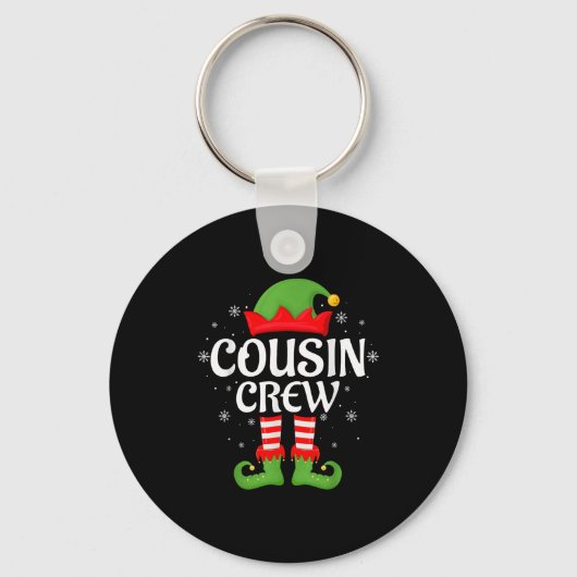 Porte-clés Cousin Crew Elf Xmas Correspondant Famille Elf Squ (Recto)
