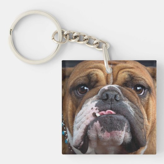 Porte-clés Coussin de jet de Bouledogue Anglais (Devant)
