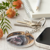 Porte-clés Coussin de jet de Bouledogue Anglais (Devant droit)