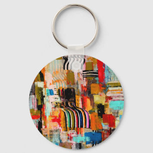 Porte-clés Coussin décoratif avec une peinture abstraite colo