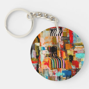 Porte-clés Coussin décoratif avec une peinture abstraite colo