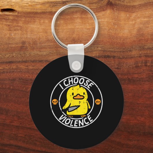 Porte-clés Couteau de canard Je Choisis Funny Sarcasme Joke H (Recto)