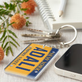 Porte-clés Coutume d'art de plaque minéralogique d'état (Devant droit)