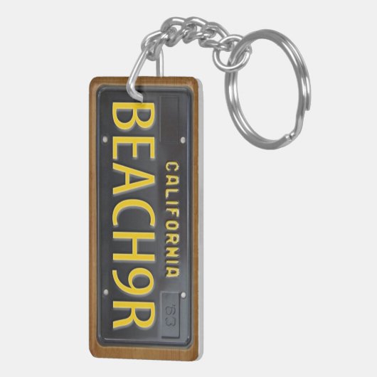 Porte-clés COUTUME de porte - clé de plaque minéralogique de (Dos droit)