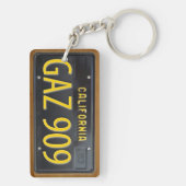 Porte-clés COUTUME de porte - clé de plaque minéralogique de (Dos)