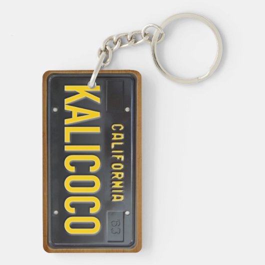 Porte-clés COUTUME de porte - clé de plaque minéralogique de (Dos)