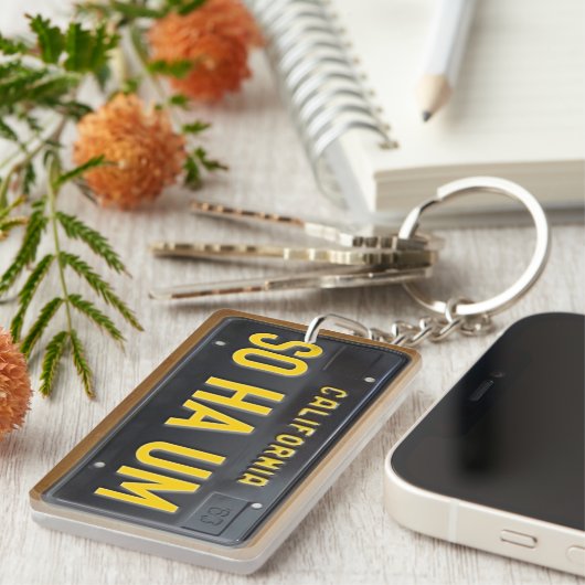 Porte-clés COUTUME de porte - clé de plaque minéralogique de (Devant droit)