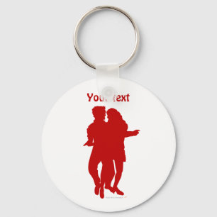Porte-clés Coutume latine de silhouette de danseurs de