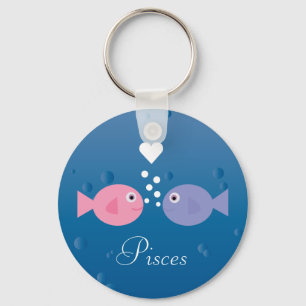 Porte-clés Coutume mignonne de signe de zodiaque de Poissons
