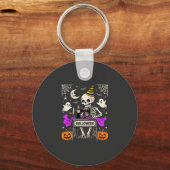 Porte-clés Couture de squelette d'Halloween Fantôme Citrouill (Recto)