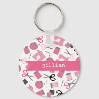 Couture rose Porte - clé personnalisé